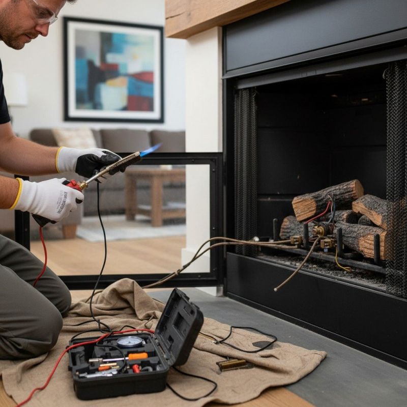 Local Gas Fireplace Repair pros at work